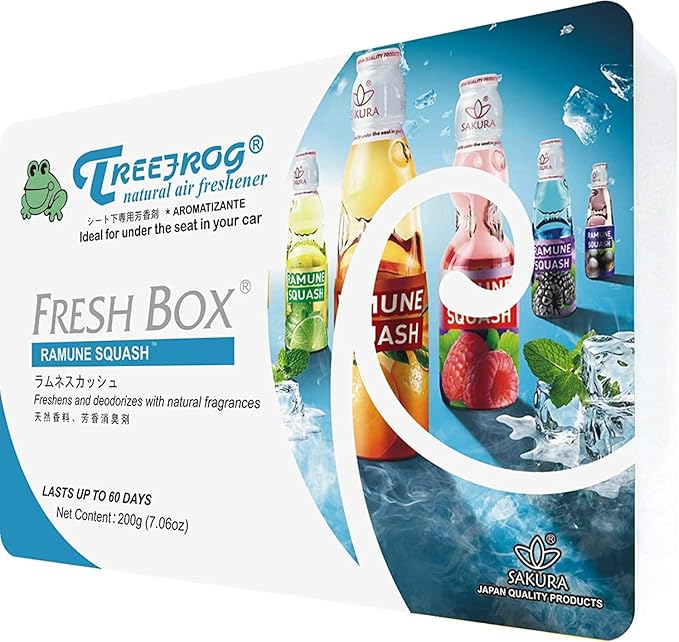 Treefrog Fresh Box 9 packs Assorted Scent Apple Squash Lavender Lemon New Car Marine Squash White Peach Black Squash Cherry Musk Scents Tree frog JDM Last Long Car Air Freshener Big Savings