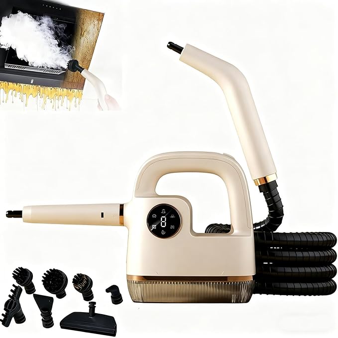 Portable High-Temperature Steam Cleaner Set Multi-Function Handheld Steam Cleaner with 9 Attachments for Home Use Deep Clean Clothes Stoves &amp More