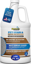 Sheiner's Pet Urine Enzyme Cleaner &amp Pet Stain &amp Odor Remover Advanced Enzymatic Cleaner Solution for Carpets Rugs Upholstery &amp Multi-Surfaces Safe for Pets &amp Kids. (128 oz)