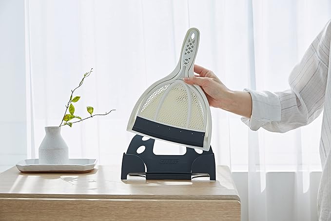 Broombi Silicone Handheld Brush &amp Dustpan Set - All Smooth Surface Squeegee Sweeper - Ideal for Pet Hair Removal Wet and Dry Use to Maximize Clean-Up Efficiency
