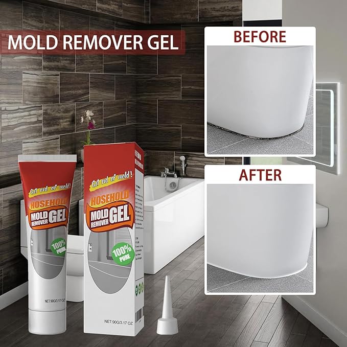 Powerful Household Cleaning GelRemover GelHighly Effective In Penetration Suitable Forfor Sink Bathtub Toilet Seals Bathroom Kitchen Safe Formula That Does Not Damage The Surface (90G5PC)