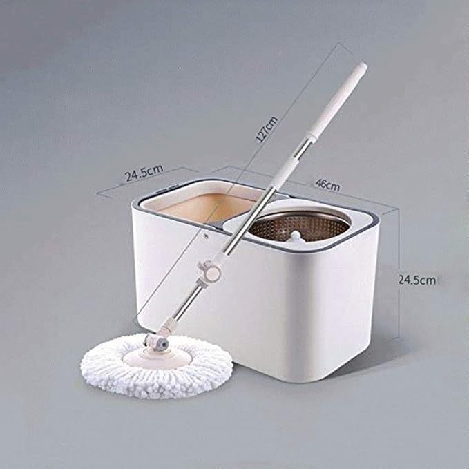 Mop -Reusable Microfiber Heads Included Wet or Dry Usage on Hardwood Laminate Tile Stone