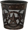 BLACK FOREST DECOR Stars &amp Studs Metal Waste Basket