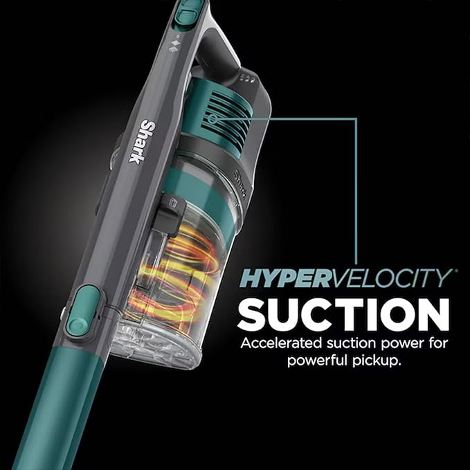 Shark Pet Pro Cordless Lightweight Stick Vacuum Cleaner Self Cleaning Brushroll 40 Min Run Removable Handheld XL Dust Cup Relax Green (Renewed)