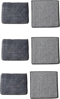 Triangle Microfiber Wall Cleaning Mop with Long Handle Adjustable Dry and Wet Dust for Floor Ceiling Window(Square Cloth Set)