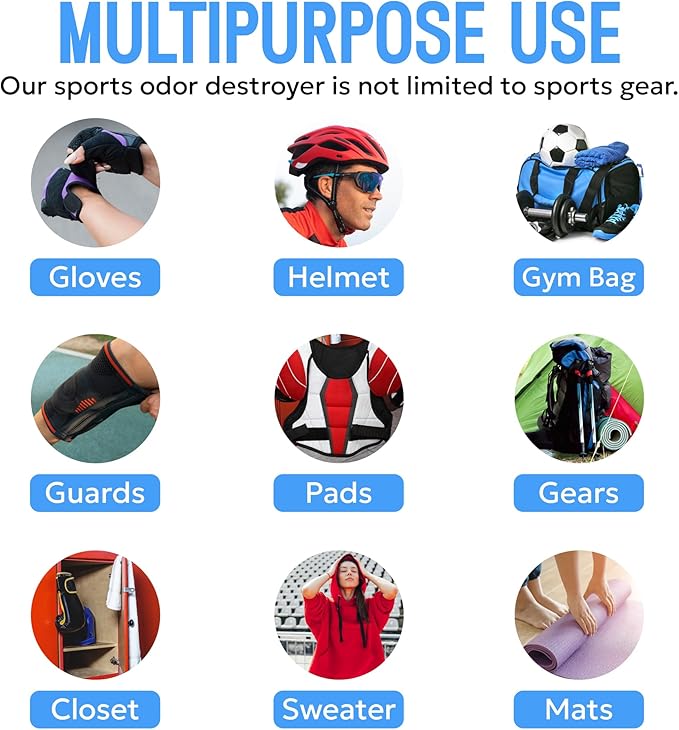 Sports Odor Destroyer Spray (1 x Gallon / 3.8L) Sports Gear Odor Eliminator &amp Deodorizer Spray - Neutralizer &amp Refresher Spray For Protective Equipment Sportswear &amp Outdoor Gear