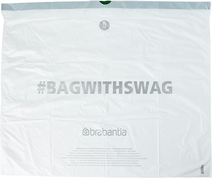 Brabantia PerfectFit Bags Dispenser R 36L 30pcs 36 Litre/Size R White 30 Count