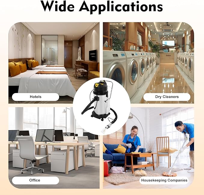 Commercial Carpet Cleaning Machine 1000W 110V 40L/11Gal Professional Commercial 3 in 1 Carpet Spraying Floor Brush Cleaner Extractor Vacuum Washing Machine Portable Carpet Cleaner Wet Dry