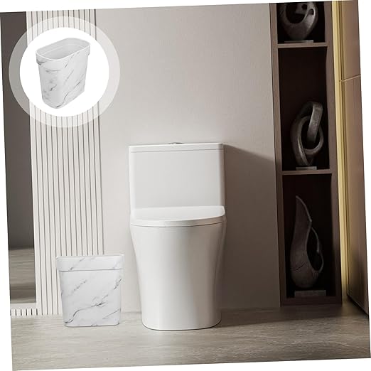 IMIKEYA Decorative Trash Can Waste Basket for Bedroom Kitchen Bathroom Rv Modern Design