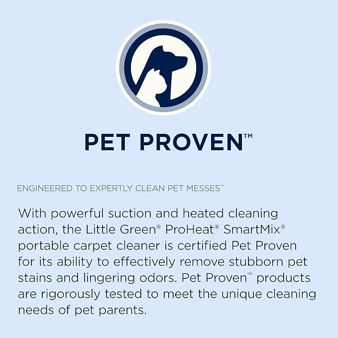 BISSELL Little Green ProHeat SmartMix Portable Deep Cleaner Self-Cleaning Tough Stain Tool and Specialized Pet Hair Removal Tool Included 3935