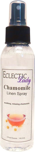 Chamomile Linen Spray (Double Strength) 8 ounces - Eclectic Lady Sheet and Linen Spray - No Artificial Colors Parabens or Preservatives - Long-Lasting Scent for Bed Fabric &amp Pillow