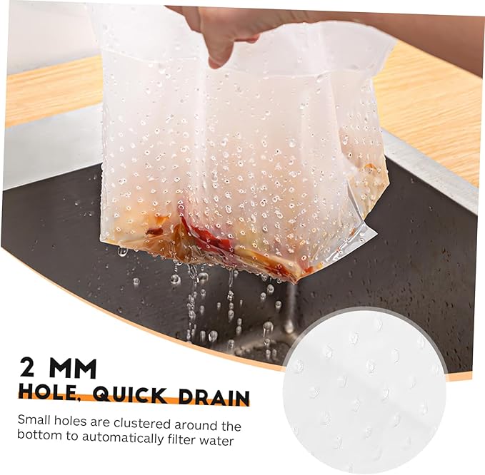 VICASKY 150 Pcs Self Standing Trash Bags Transparent Waste Bin Bags for Kitchen Sink Strainer Suitable for Daily Picnic Office Bedroom Use