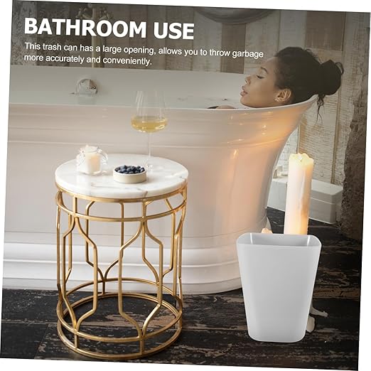 Luxshiny Sturdy Plastic Waste Basket Large Trash Bin for Bedroom Litter Trash Can Waste Bins