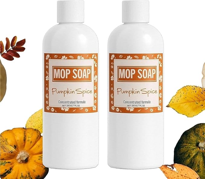 Pumpkin Spice Mop Soap Concentrated Multi-surface for Floor Cleaning Highly Scented Pumpkin Spice Floor Cleaner for Kitchen Bathroom and Home Use Long-Lasting Freshness 200ml