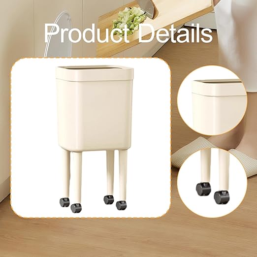 Trash Can Wastebasket Storage Bucket Large Capacity Sturdy Garbage Can Trash Bin for Toilet Office Bathroom Home Living Room