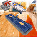 Large Flat Mop2024 New Large Flat MopSelf-contained Dewatering ScraperWall Cleaning with Long HandleMicrofiber Magic 360° with Dewatering Scraper 12027(Blue+4 Rag)