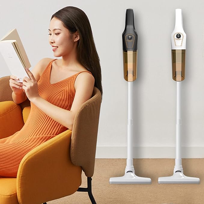 Cordless Stick Vacuum 120W Powerful Suction Handheld Vacuum 3-Speed Cleaner for Carpet and Hardwood Floor DebrisDustsPet Hair