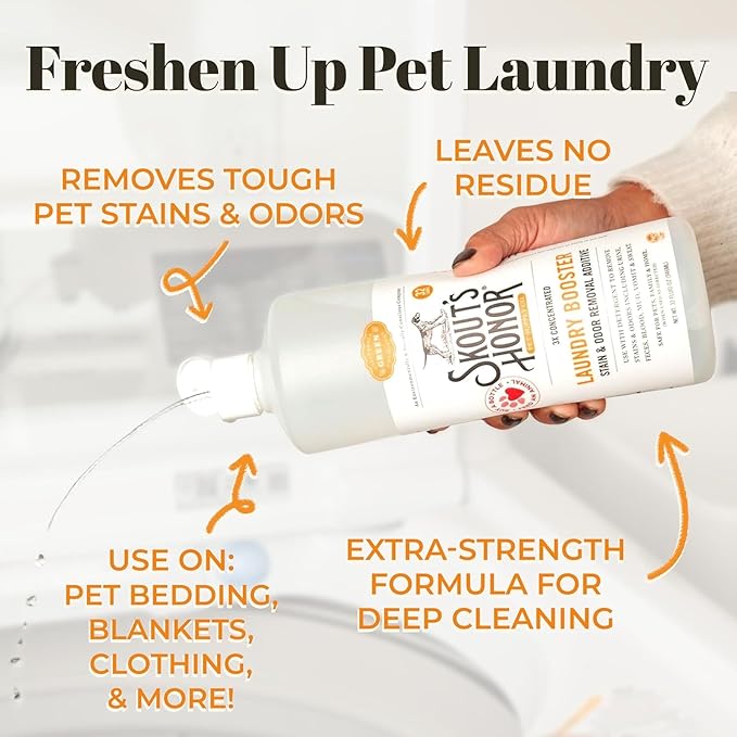 Skout's Honor Laundry Booster Bundle - Plant-Powered Formula for Pet Bedding Clothing and Washable Pee Pads - Eco-Friendly &amp Cruelty-Free