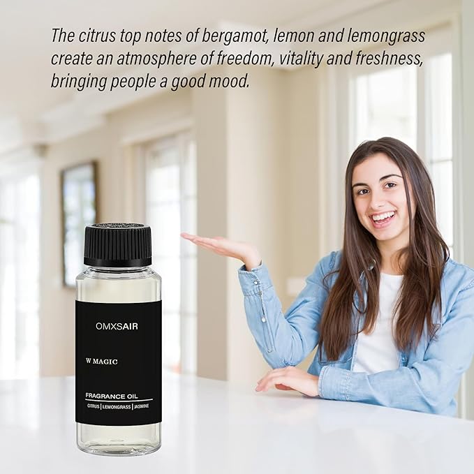 Hotel Diffuser Oil &amp Home Luxury Scents - W Magic Diffuser Oil 120ml - Inspired by W Hotel Citrus BergamotJasmine - Aromatherapy Scent Diffuser Oil- Fragrance Essential Oils Blend for Diffuser