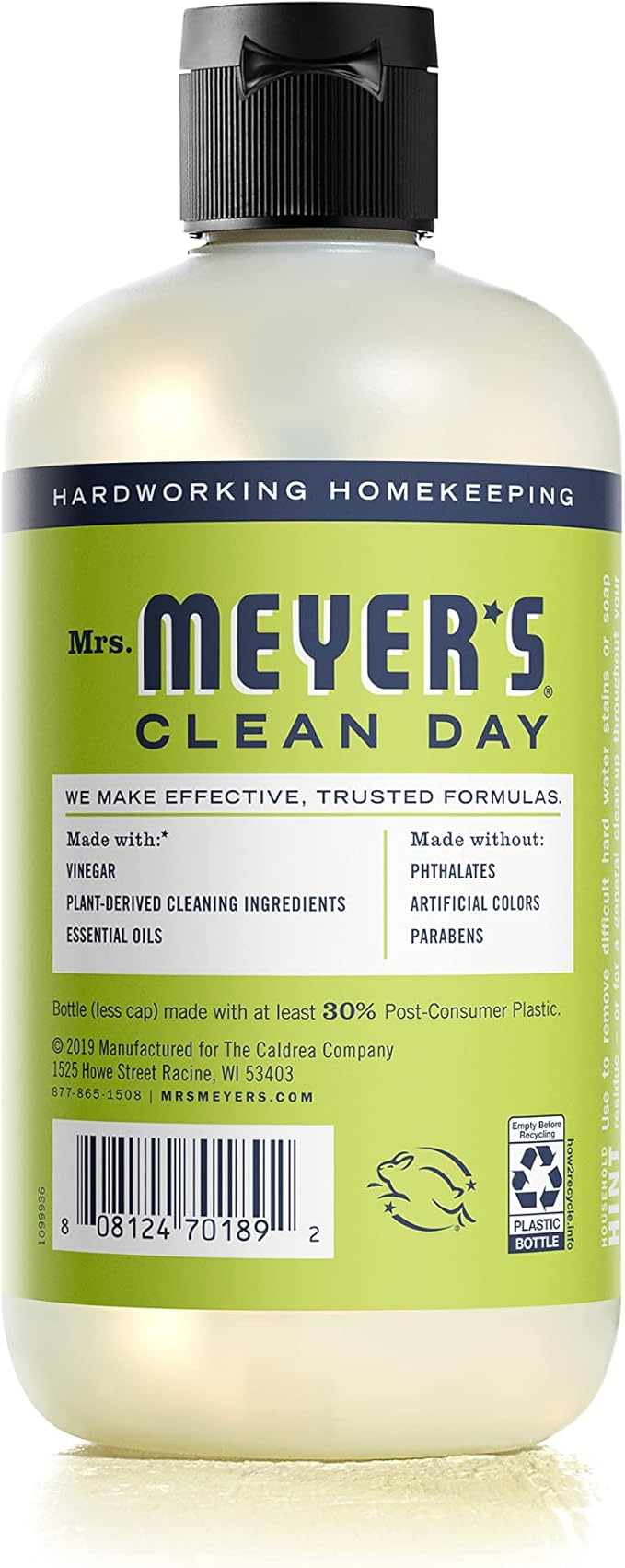 MRS. MEYER'S Clean Day Vinegar Gel Cleaner Lemon Verbena (12 Fl Oz Pack of 1)