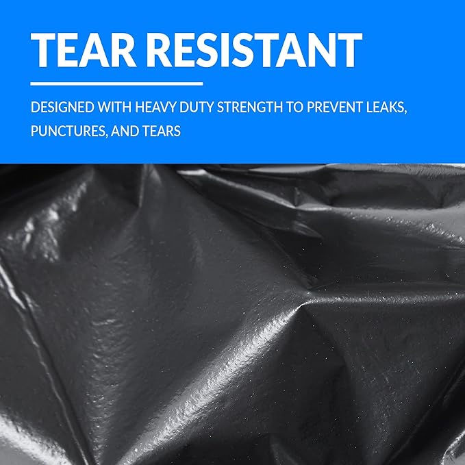 Reli. 55-60 Gallon Trash Bags Heavy Duty | 50 Bags | 50-60 Gallon | Large Black Garbage | Made in USA (Pack of 2)