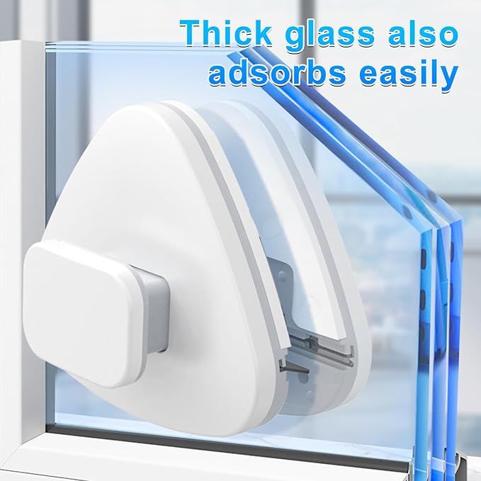 Double Sided Magnetic Window Cleaner Outside Magnetic Window Cleaner Double Sided Window Brush Glass Wiper Cleaning Tools Outside Glass Wiper for Window Cleaning (8-15)