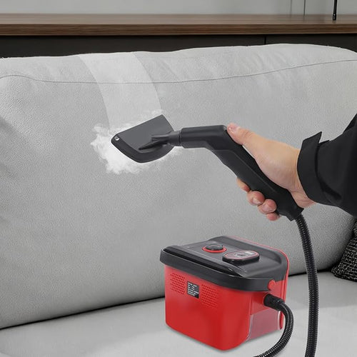 1500w Handheld Steam Cleaner 4.5 Bar Steam Cleaner W/6.56ft Hose +4 Brush3 Levels Steam Output &amp Electronic Digital Display For Home FurnitureBathroomCar Detailing. (Red)
