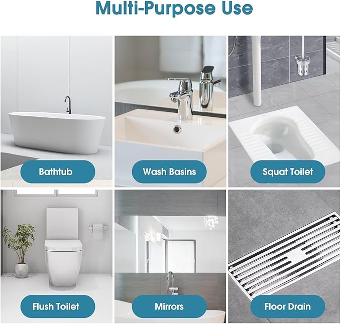 Disposable Toilet Brush with 48 PCS Refills Disposables Toilets Cleaning System with Handle Storage Caddy and 48Toilet Bowl Refill Heads for Bathroom Cleaning
