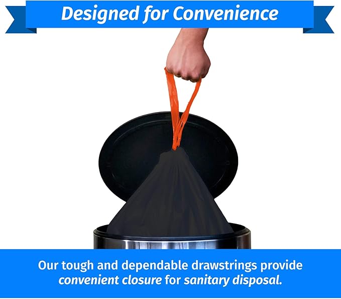 Reli. 39 Gallon Trash Bags Drawstring (100 Count) Large 39 Gallon Heavy Duty Drawstring Trash Bags Garbage 39Gal Capacity Lawn Leaf (39Gal Black)