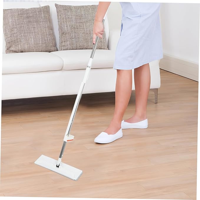Portable Self Squeeze Mop with Microfiber Pads Household Wet Dry Mop for Efficient Floor Cleaning Rotating Head Self Wringing Design for Hard to Reach Areas