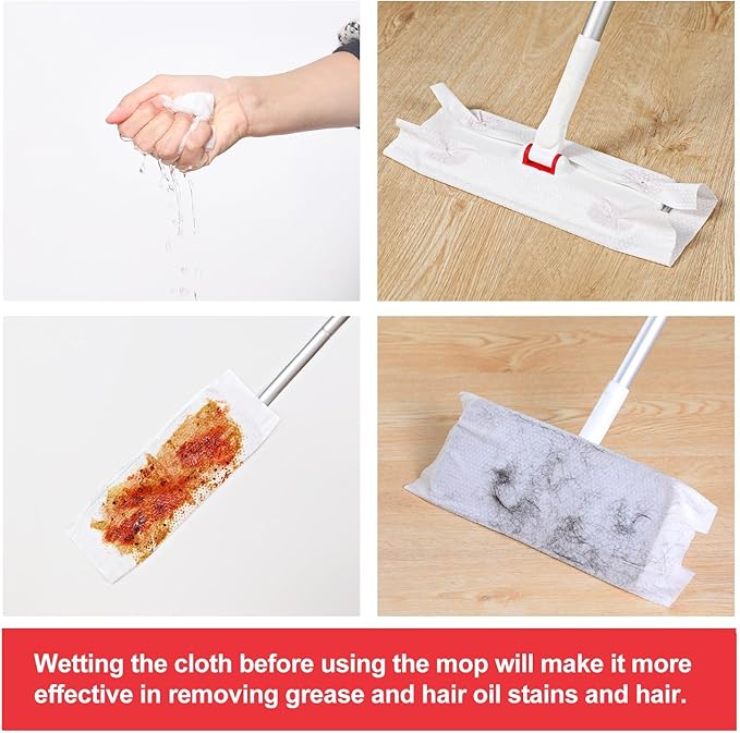 Dry Mop Refills Multi Surface Cleaning Cloths 30 Count for Hardwood Tile Vinyl Floors Dust Dirt Pet Hair Trapping Disposable Floor Cleaning Pads for Home Kitchen Office Use