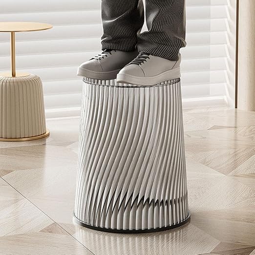 Alipis 2pcs Garbage Can Modern Wastebasket for Home Office Bedroom Bathroom Space-Saving Trash Bin for Daily Waste Disposal