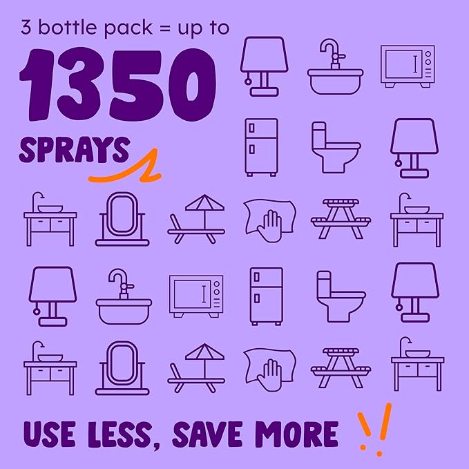 Originally Yellow Lavender distilled white vinegar for cleaning purpose Spray | Cleaning Vinegar For home | Living Room Bathroom &amp Kitchen | Plant-Derived All Purpose Cleaner Spray | 3 Pack
