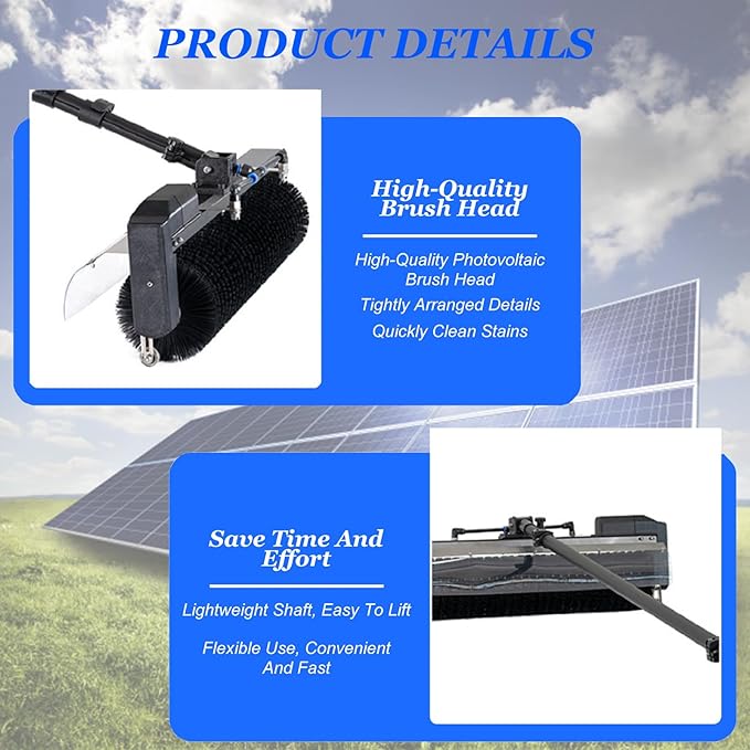 Window Solar Panel Cleaning Kit 3.5/5.5/7.5m Length Window Washing Cleaner Equipment Outdoor Window Glass Water Brush Cleaner Tool3.5M