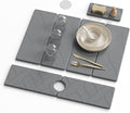 3 PCS Large Stone Dish Drying Mat for Kitchen Counter -24x16 Absorbent Diatomaceous Earth Mat with Stone Faucet Mat &amp Soap Tray - Quick Dry Collapsible Non-Slip Countertop Organizer