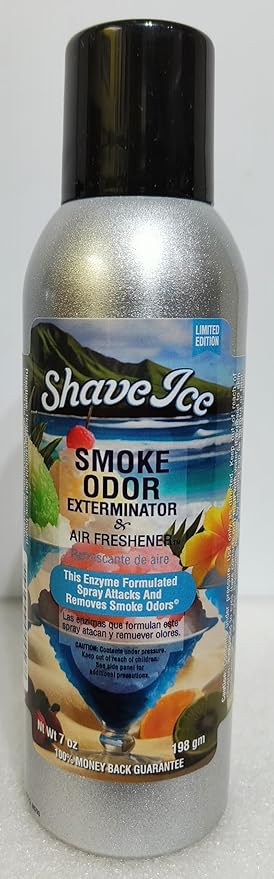 Smoke Odor Exterminator 198 gm/ 7 oz Large Spray Shave Ice 7oz Can 6 Pack. Assorted