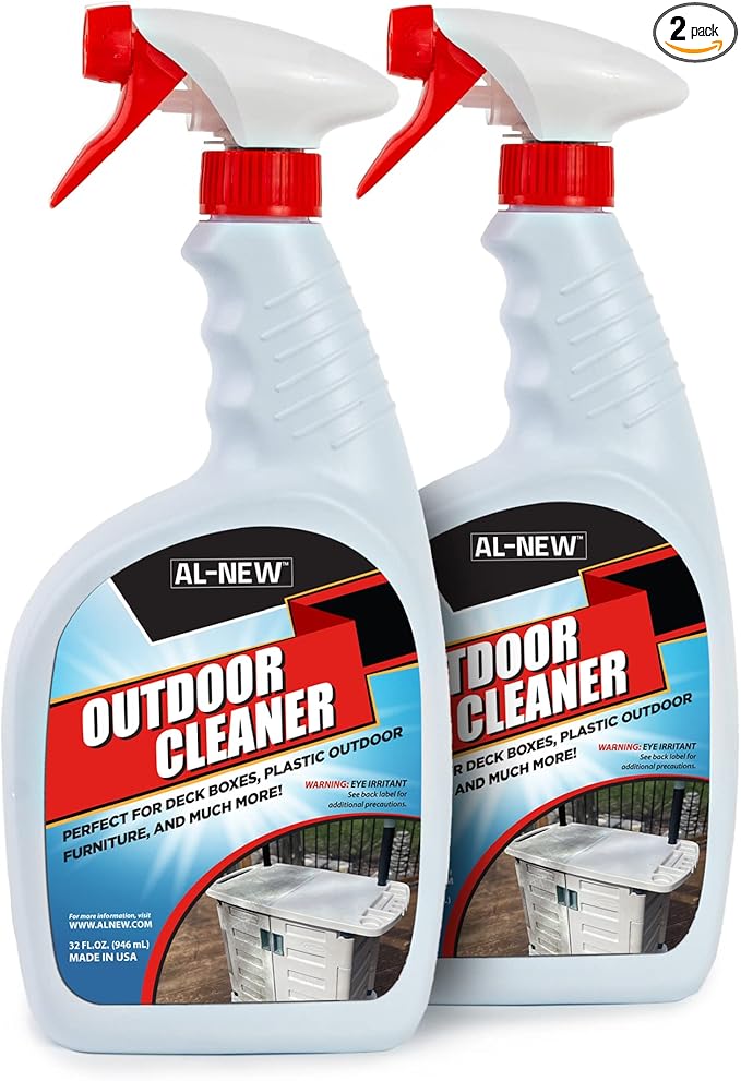 AL-NEW OUTDOOR CLEANER | Versatile Outdoor Cleaner for Deck Boxes Plastic Outdoor Furniture &amp More | Pack of 2 (32 oz.)