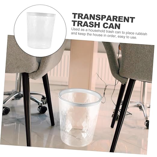 Vaguelly Trash Can Wastebasket Capacity Garbage Container for Home Bathroom Kitchen Lightweight Portable Design Easy to Identify Waste