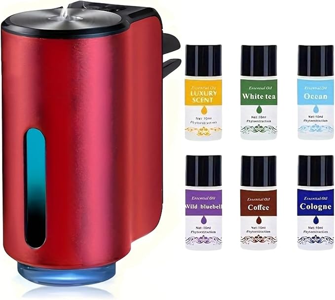 Adjustable Intensity Car Air Freshener - Portable Aroma Diffuser for Fresh Fragrance in Your Vehicle(Red 6pcs)