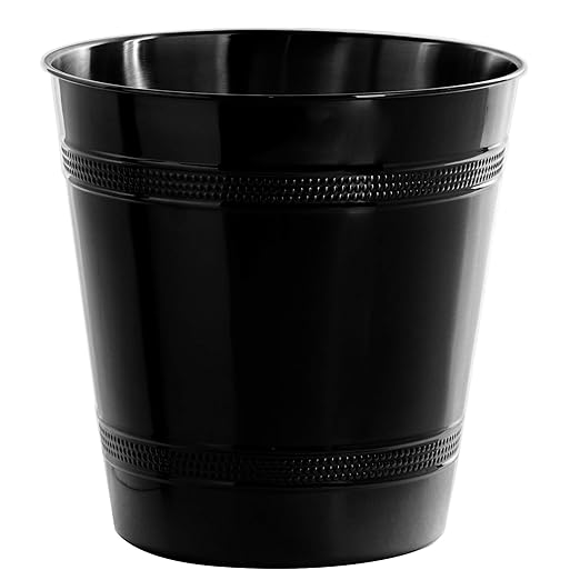 BINO Metal Waste Basket for Home Office Bathroom Dorm Kitchen and More | Trash Can Bin for Bedroom | Desk Trash Can | Home Essentials