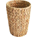 2 Gallon Wicker Trash Can Woven Water Hyacinth Wicker Waste Basket for Bathroom Small Trash Can for Bedroom Round Garbage Can for Boho Decor Bedroom Bathroom