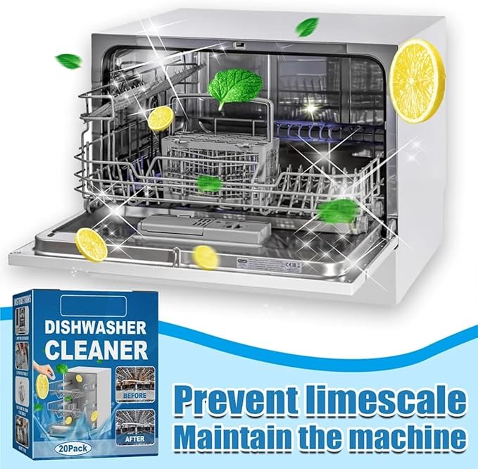 Dishwasher Cleaning Tablets (20 Pcs/Box) Degreasing and DegreasingKitchen Cleaning Tools(160pcs 8Boxes)