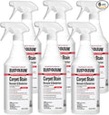 Rust-Oleum Professional Cleaners Carpet Stain Remover &amp Deodorizer | Trigger Spray 32oz Carafe Bottle | Professional Strength | Ready to Use | 6 Pack