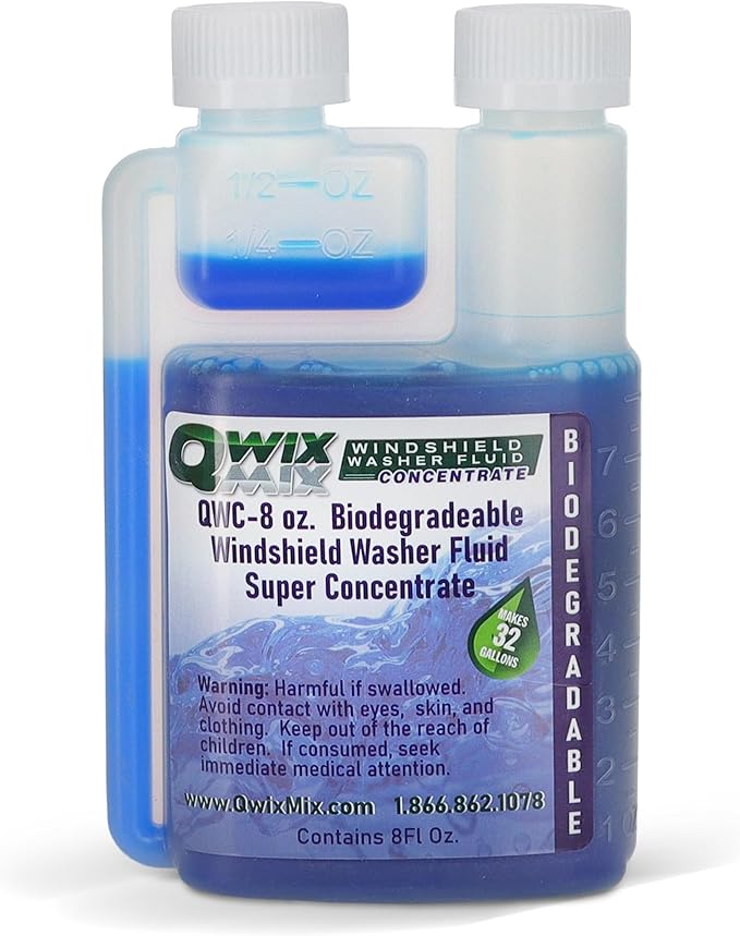 Windshield Washer Fluid Concentrate 1 Bottle Makes 32 Gallons 1/4 oz. Makes 1 Gallon 100% Biodegradable