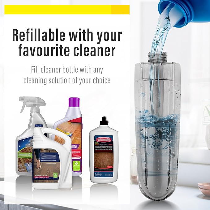 Mops for Floor Cleaning Spray Mop with 400ml Refillable Bottle and 2 Replacement Pads Dry Wet Floor Household or Commercial Hardwood Laminate Tile Ceramic