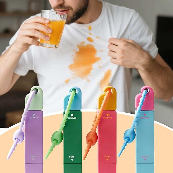 Stain Remover PenPortable Fabric Stain Remover | Double-Ended Portable Laundry Pen for Bathroom Business Dormitory Travel Home Camping Outdoors