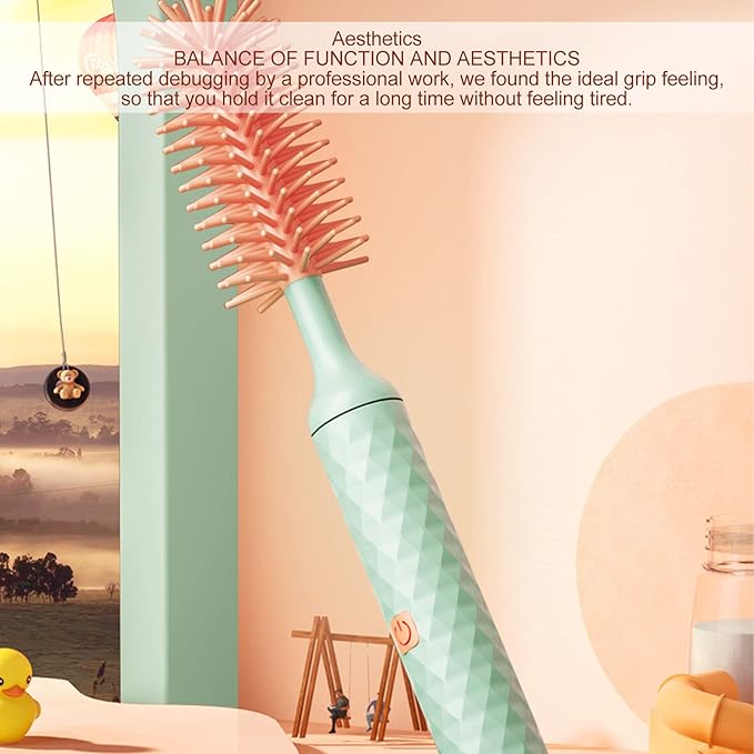 Electric Bottle BrushWaterproof IP65 Silicone Baby Bottle Cleaning Brush Kit for for Pregnant WomenNew Moms(4pcs)