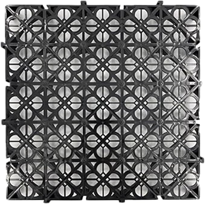 Trench Drainage GrateDrain Covers OutdoorInterlocking Floor TilesModular Mats Multicolor 40x40x4cm Pack of 4-20 Pcs(Black20 pieces)