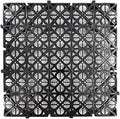 Trench Drainage GrateDrain Covers OutdoorInterlocking Floor TilesModular Mats Multicolor 40x40x4cm Pack of 4-20 Pcs(Black20 pieces)