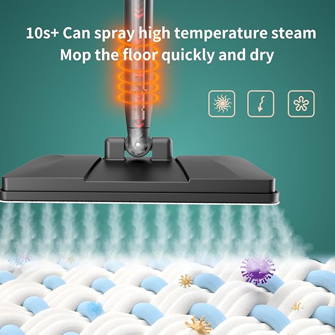 Steam Cleaner with 24 Accessories Steam Mop with 5M Extra-Long Power Cord for Home Chemical-Free Heavy Duty Steamer for Cleaning Floors Tile kitchen Grout and Car (White)